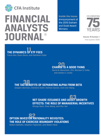 Cover image for Financial Analysts Journal, Volume 76, Issue 1, 2020