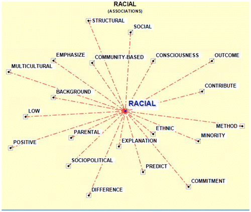 Figure 4. Word associations for ‘racial’.