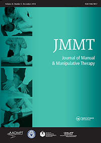 Cover image for Journal of Manual & Manipulative Therapy, Volume 26, Issue 5, 2018