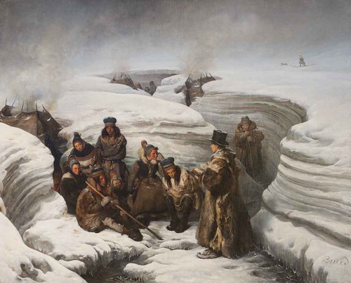 Figure 8. François-Auguste Biard, Le Pasteur Læstadius instruisant les Lapons.(Pastor Laestadius Preaching to the Sami).1840. Oil on canvas. 131 × 163 cm. Reproduced with permission from Nordnorsk Kunstmuseum, Tromsø.