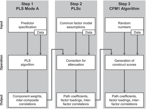 Figure 3. The three steps toward PLSF-SEM.