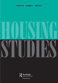 Cover image for Housing Studies, Volume 30, Issue 4, 2015