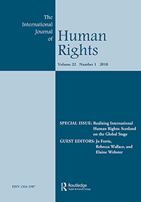 Cover image for The International Journal of Human Rights, Volume 22, Issue 1, 2018