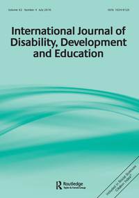 Cover image for International Journal of Disability, Development and Education, Volume 63, Issue 4, 2016