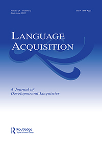 Cover image for Language Acquisition, Volume 29, Issue 2, 2022