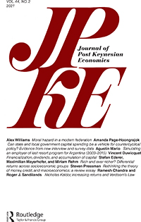 Cover image for Journal of Post Keynesian Economics, Volume 44, Issue 2, 2021
