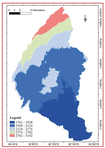 Figure 10. Elevation map.