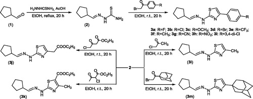 Scheme 1. Synthesis of the target compounds 3a–3m.