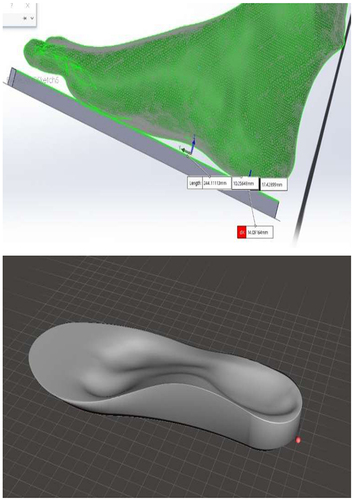 Figure 1 3D scan of foot anthropometry model measurement.