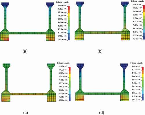 Figure 11. Equivalent stress cloud diagram of collision contact surface under one-dimensional earthquake