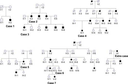 Figure 3 Visual fields of patients with radial FAF.