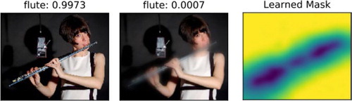 FIGURE 2 DETECTING THE PRESENCE OF A FLUTEFrom the open access pre-print paper ‘Interpretable Explanations of Black Boxes by Meaningful Perturbation’ by Ruth Fong and Andrea Vedaldi (arxiv.org/abs/1704.03296).