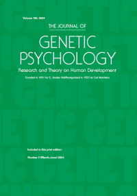 Cover image for The Journal of Genetic Psychology, Volume 185, Issue 3, 2024
