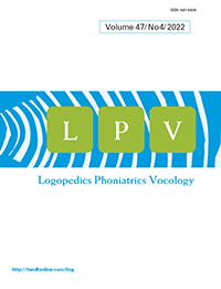 Cover image for Logopedics Phoniatrics Vocology, Volume 47, Issue 4, 2022