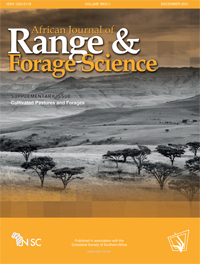 Cover image for African Journal of Range & Forage Science, Volume 38, Issue sup1, 2021