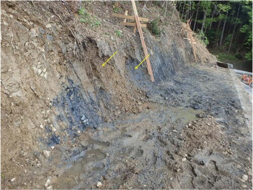 Figure 12. Small collapses caused by groundwater during excavation.