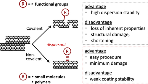 Figure 1. Main CNT functionalization methods.