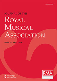 Cover image for Journal of the Royal Musical Association, Volume 141, Issue 2, 2016