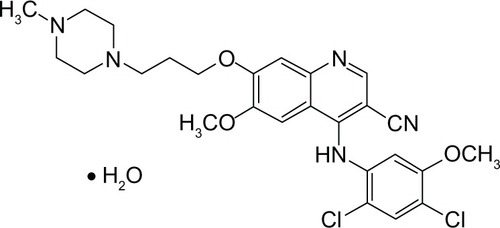 Figure 1 Molecular structure of bosutinib.Citation16