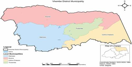 Figure 2. Map of Vhembe District Municipality.