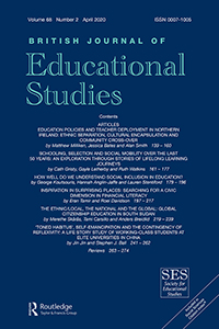 Cover image for British Journal of Educational Studies, Volume 68, Issue 2, 2020