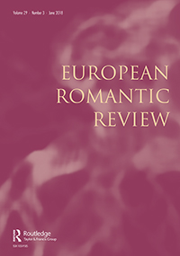 Cover image for European Romantic Review, Volume 29, Issue 3, 2018