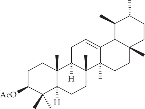 Figure 1.  Structure of α-amyrin acetate.