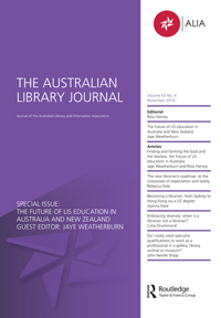 Cover image for The Australian Library Journal, Volume 65, Issue 4, 2016