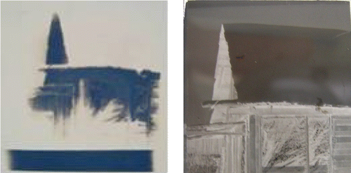 Figure 20 Example of rewritable optical memory: written image (left) and negative photomask used to record this image (right).