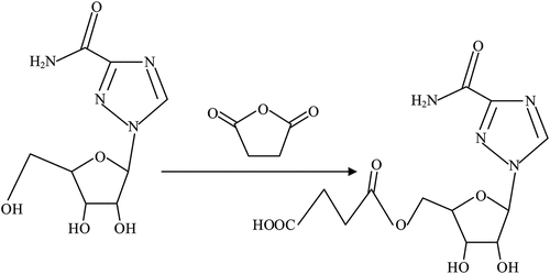 Figure 2. The route of synthetic synthesis the hapten for ribavirin.