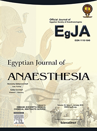 Cover image for Egyptian Journal of Anaesthesia, Volume 32, Issue 1, 2016