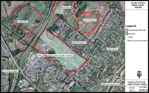 Figure 1. Northwards urban expansion onto agricultural land in Umhlanga. Source (Barger, Citation2016).