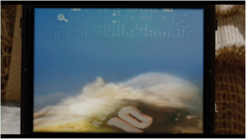 Figure 5. The football shirt on the sea-bed, I fantasmi di Portopalo. RAI Fiction DVD