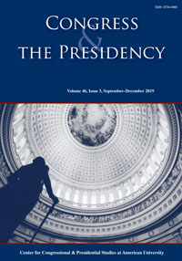 Cover image for Congress & the Presidency, Volume 46, Issue 3, 2019