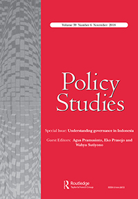 Cover image for Policy Studies, Volume 39, Issue 6, 2018
