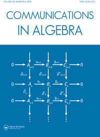Cover image for Communications in Algebra, Volume 48, Issue 6, 2020