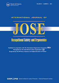 Cover image for International Journal of Occupational Safety and Ergonomics, Volume 27, Issue 2, 2021