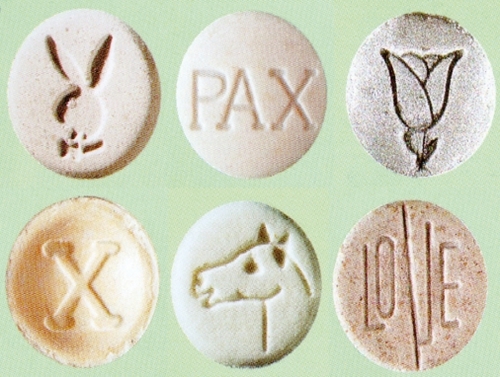 Figure 2 Ecstasy pills from the illicit market.