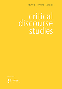 Cover image for Critical Discourse Studies, Volume 13, Issue 3, 2016