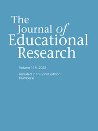 Cover image for The Journal of Educational Research, Volume 115, Issue 6, 2022