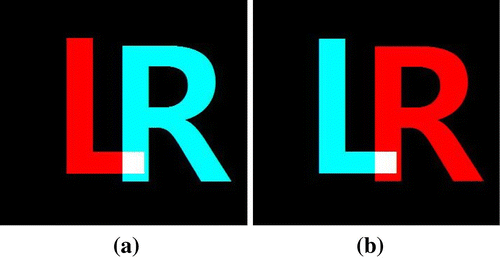 Figure 7. The rendered images in the image separation experiment: (a) the first-status image and (b) the second-status image.