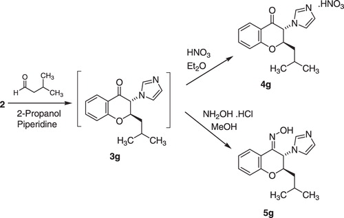 Scheme 2. Synthesis of compounds 4g and 5g.