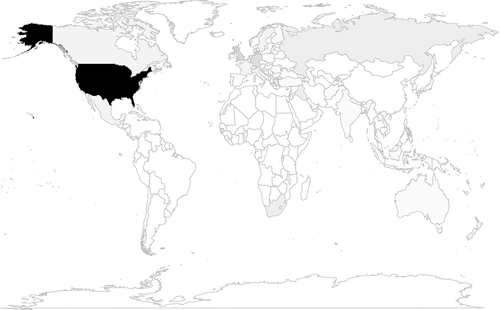 Figure 1. Countries covered in articles published in sampled issues of The International Journal of Press/Politics from 1996 until 2009 (71 articles).