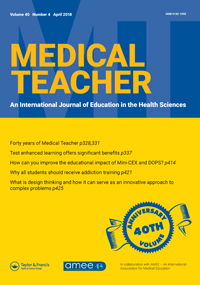 Cover image for Medical Teacher, Volume 40, Issue 4, 2018