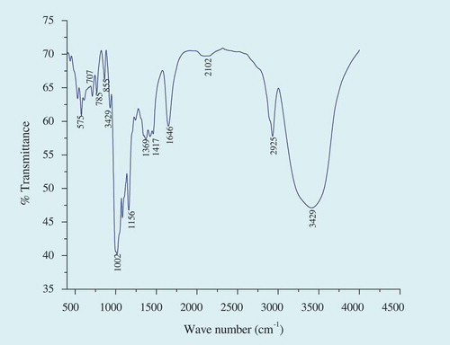 Figure 5. FT-IR spectra of culinary banana starch.