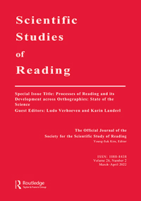 Cover image for Scientific Studies of Reading, Volume 26, Issue 2, 2022