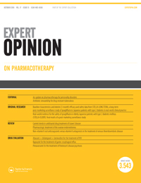 Cover image for Expert Opinion on Pharmacotherapy, Volume 17, Issue 15, 2016