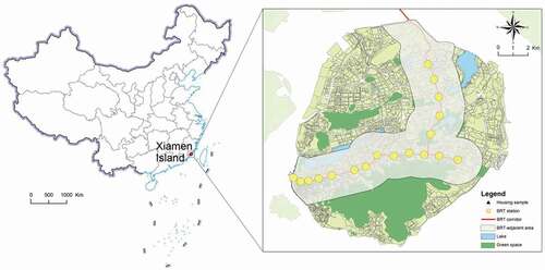Figure 1. Map of Xiamen Island
