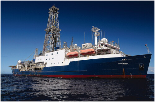 Figure 6. JOIDES Resolution in the Philippine Sea during IODP Expedition 351.