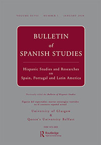 Cover image for Bulletin of Spanish Studies, Volume 97, Issue 1, 2020